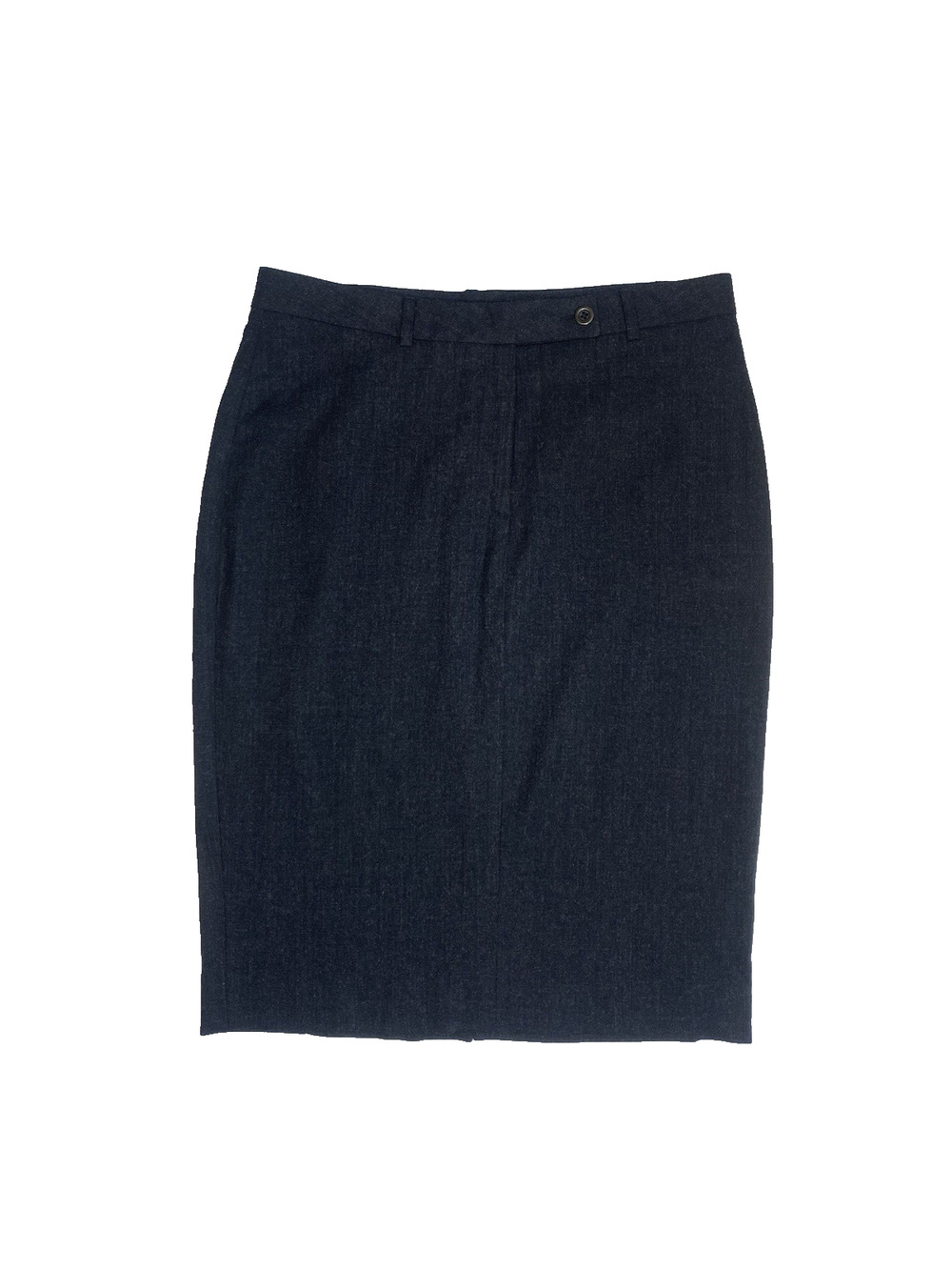 Theory Pencil Skirt Womens 6 Charcoal Gray Wool Blend Career Office Corpcore